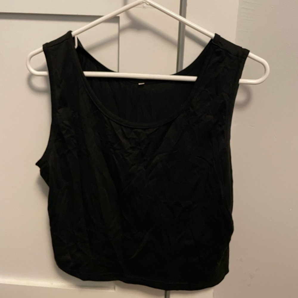 Simple Black Crop Top